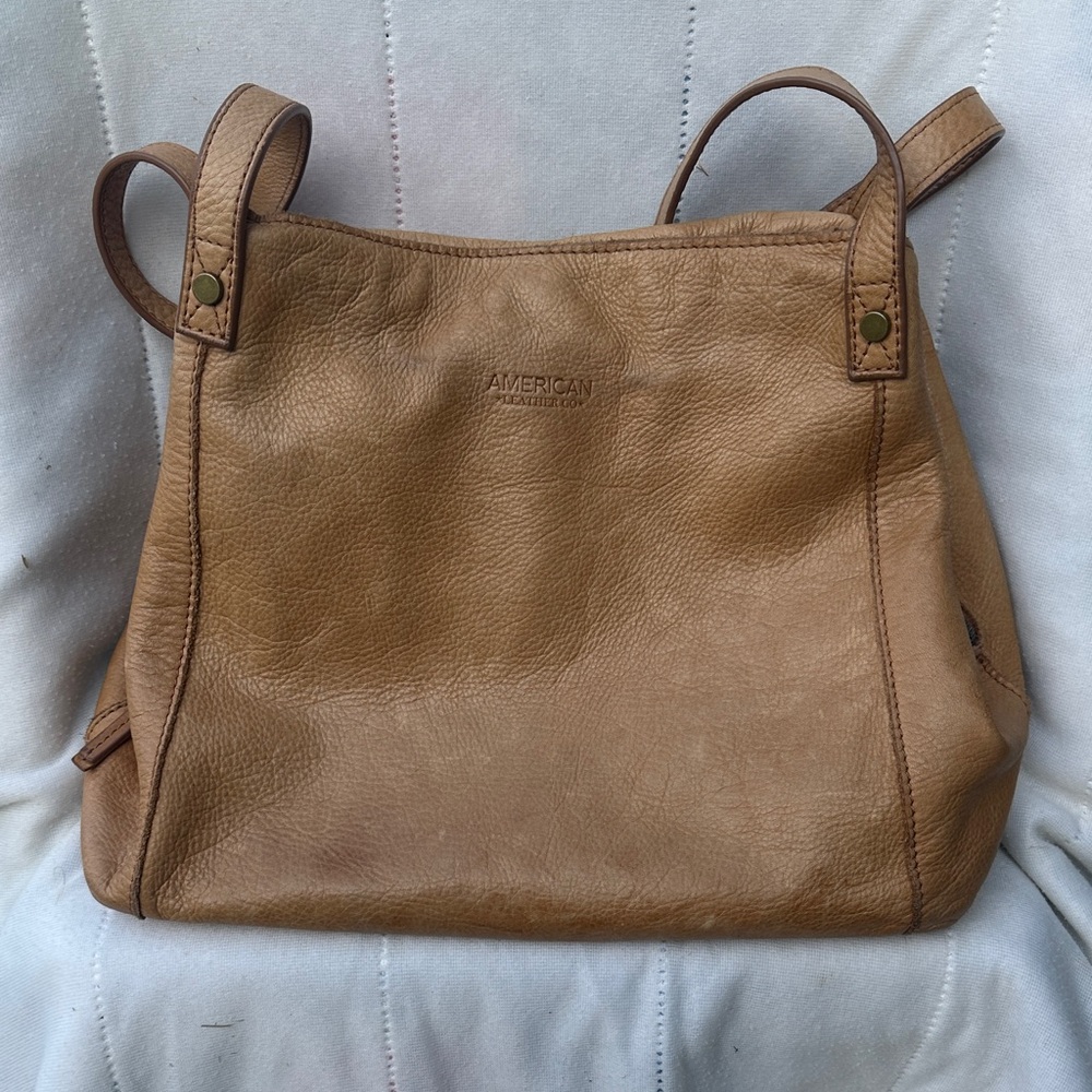 American Leather Tan Shoulder Bag